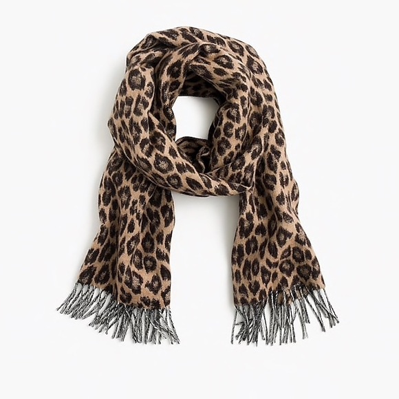 j crew leopard scarf